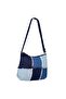 Premium Denim Patchwork Tote Bag for Women, Multi Shade Blue Canvas Shoulder Handbag, Large Capacity Shopping College Office Everyday Bag - 2