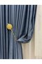 Curtain Accessory for Cornice Mounted Rope-Wrapped Ghost Curtain Rod 1 Piece (Easy Installation Without Drilling) Mustard - 3