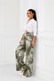 Women's 100% Viscose Woven Fabric Loose Summer Patterned Trousers High Waist Comfortable Casual Daily Wear