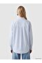 Xside Blue Striped Oversize Oxford Women's Shirt - 4