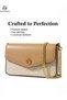 2PCS Bags for Ladies with Wallet Ladies Bag Small Shoulder and Crossbody Tote with Golden Chain Strap Elegant Women Handbag - 3