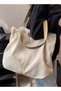 Women's Shoulder Tote Bag Canvas Handbag Large Capacity Bucket Bag Fashionable Travel Messenger - 2