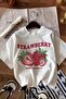 Strawberry Active Lifestyle Crew Neck Vintage Printed Relaxed Fit T-Shirt