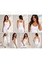 Women's Tank Top with Lace Detail on Straps and Collar - 3