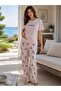 Women's Short Sleeve Crew Neck 100% Cotton Polka Dot-Dog Pattern Pajama Set - 2