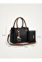 Women's Wallet Mini Hand and Shoulder Bag Classa Leather Crossbody Bag with Star Accessories 2-Piece Bag Set