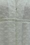Buttoned Front V-Neck Laced Embroidered Transparent Blouse -Beige - 6