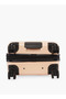 Textured Hardcase Luggage Trolley with Retractable Handle - 24 inches Check-in Bag - 6
