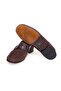 Brown Laceless Genuine Leather Suede Leather Sole Men's Shoes - 3
