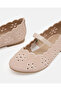 Girls Pink Laser Cut Ballerinas - 3