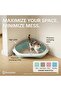 Shuttle Corner Cat Litter Tray Grey 58x48x20.5 cm – Space Saving Triangular Corner Litter Box for Cats - 2
