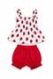 Summer Baby Girl Set with Flexible Straps and Shorts, Cotton, 9-24 Months - 2