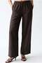 2142 Women's Linen Blend Suit with Belt Detail, Brown - 4