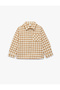 Long Sleeve Cotton Plaid Shirt with Pocket Detail - 5