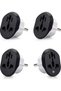 European Plug Adapter 4 Pack, US UK UAE AU CN to EU Plug Adapter Type E/F, Travel Adapter for Europe, Germany France Spain Italy, Universal European Power Plug Converter, 16A 250V Safety Adapter