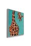 Funny Giraffe Kids Wall Art | Portrait Framed Canvas Print | Luxury Islamic Decor for Kids Room - 3