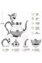 Luxury Silver Glass Teapot with Lid Decorative Serving Teapot