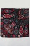 Women's Fuchsia Turquoise Paisley Patterned Flared Twill Scarf - 2