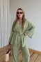Khaki Vero Cotton Belted Double Suit - 1300 - 3