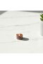 Copper Purple Gray Geometric Pattern Wide Form Adjustable Ring - 2