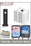 Travel Vacuum Bags for Luggage with Portable Electric Pump, 8 Small Packing Seal Bags for Clothing Suitcase Backpack, Space Saver Compression Clothes Storage Bag