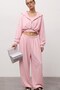 Women's 3-Piece Modal Set Nova Ease Pink – Crop Tank Top, Zip-Up Cardigan, and Adjustable Hem Bottoms - 4