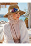 High Quality Camel Imported Straw Flower Detailed Women's Beach Hat - 2