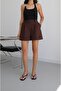شورت بني اللون من ثيا بتصميم مطوي - 3