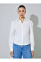 Off White Puff Sleeve Fitted Shirt - 3