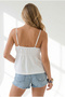 Women's White Strappy Double-Breasted Cotton Blouse Blz-19003427 - 6