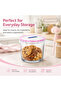 Premium Glass Food Storage Container 720ml Round Tall Airtight BPA Free Locking Lid Microwave Freezer Safe Lunch Box - 5