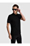 Black Slim Fit Polo Collar T-Shirt 50328376-Vr046 - 3