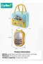 Stainless Steel Kids Bento Box with Lunch Bag, Insulated Lunch Boxs to School, Food Containers with 2 Compartments, BPA Free, Microwave & Dishwasher Safe - 8