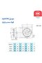 مروحة عادم بلاستيكية مثبتة على الحائط 25 AUH، مقاس 30*30 - 3