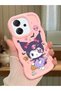 Oppo Reno 14F Compatible Case Camera Protector Pink Silicone Couple Phone Case Cartoon Pattern