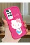 Redmi 10 Compatible Case Camera Protector Red Silicone Couple Phone Case Kitty Pattern