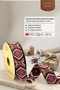 Authentic Turkish Kilim Patterned Jacquard Woven Ribbon 25mm 10 Meters Multi-Colored Ribbon - 3