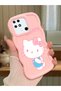 Redmi 10C Compatible Case Camera Protector Pink Silicone Couple Phone Case Kitty Pattern