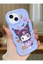 iPhone 14 Compatible Case Camera Protector Blue Silicone Couple Phone Case Cartoon Pattern