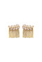 Gold Color Zircon Stone Tassel Dangle Earrings - 5