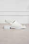 Women's White Knitted Detailed Thick Heeled Sandals - 3