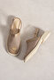 Women's Beige Knitted Detailed Comfortable Sandals - 2