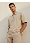 Men Half Zip Polo T-shirt