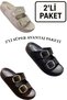 2-Piece Super Advantage Package Women's Adjustable Double Buckle Suede Material Comfortable Casual Sole