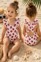 New Season, Stylish Design Girls' Swimsuit with Ruffle Detail and Cross Straps - 4