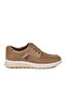 Sand-Beige Genuine Leather Men's Casual Shoes 2676 m - 3