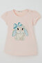 Girl's Tights Set with Cute Bow and Rabbit Print, Ages 1.5-5, Powder - 6