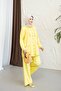 Hooded Detailed Pocketed 100% Cotton Linen Double Set - 6