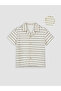 Nevavm Short-Sleeved Striped Boy's Shirt with Difference - 3