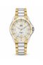 Men's Silver Gold Metal Cord White Dial 5 Bar Wristwatch with 2 Year Warranty - 3
